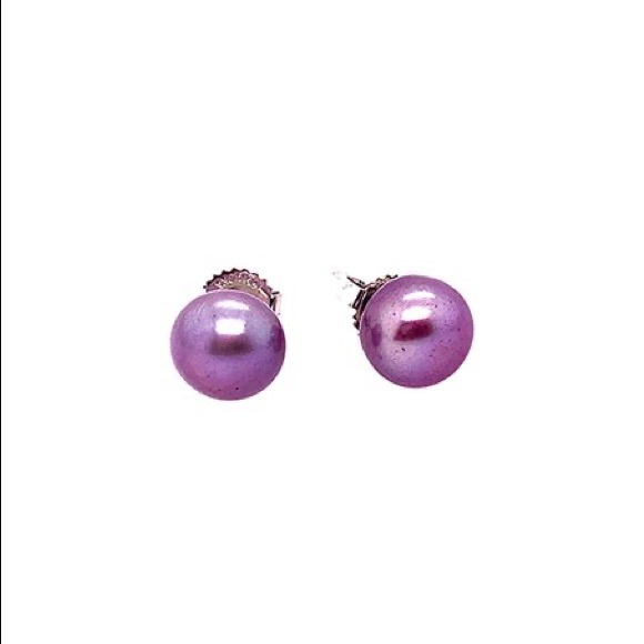 Honora Jewelry - Purple Honora Pearl Earrings w/ Pouch